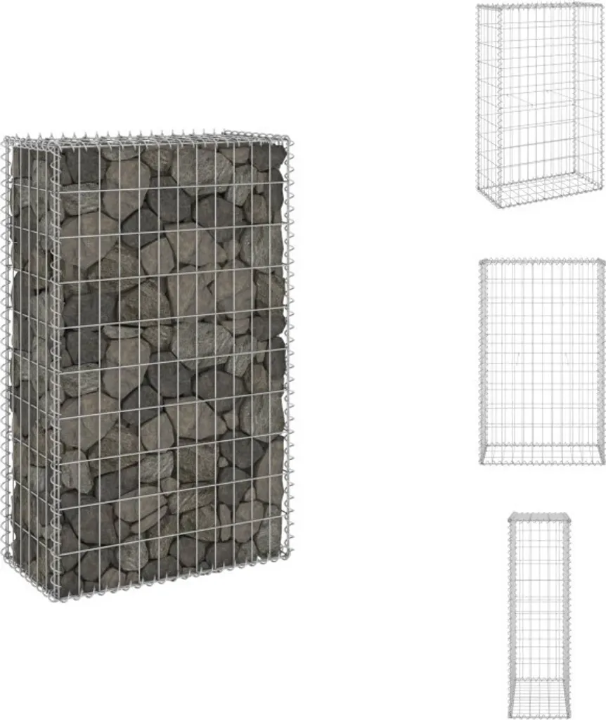 Gabion de jardin rectangulaire en kit clôture métallique vidaXL