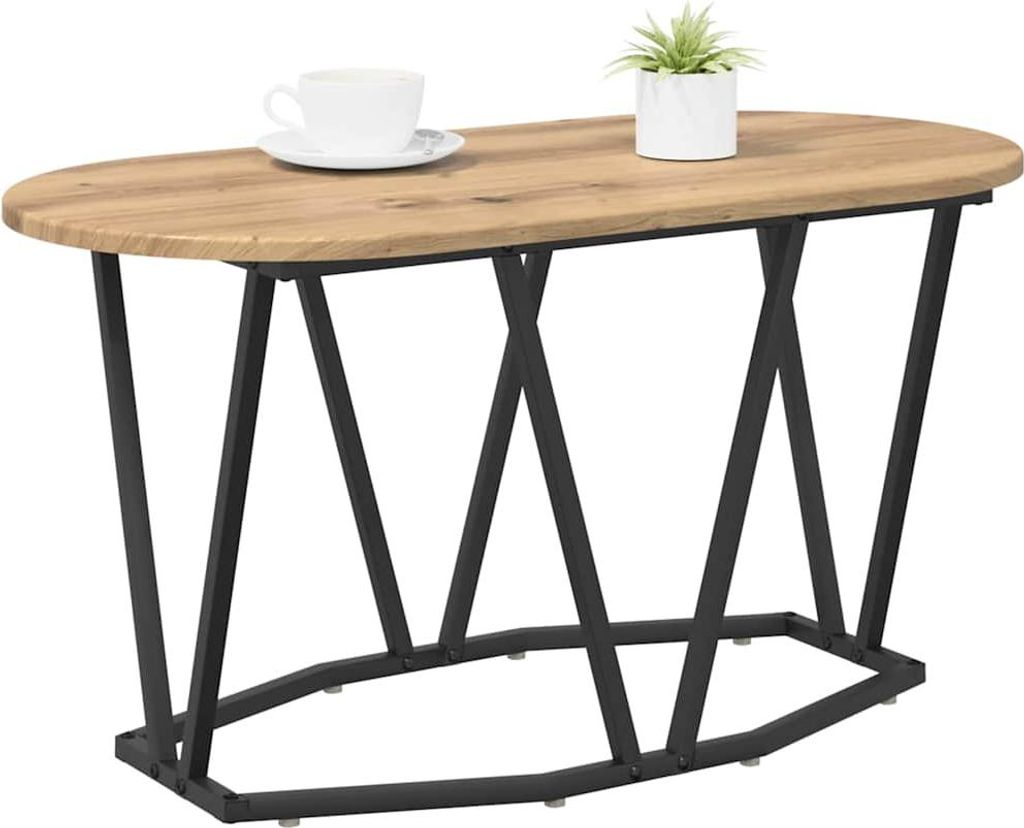 "Winterschlussverkauf "Couchtisch - CLORIS - Wohnzimmertisch - Robust und langlebig - Artisan-Eiche 80 x 40 x 40.5 cm Sperrholz und Metall - NeuMö...