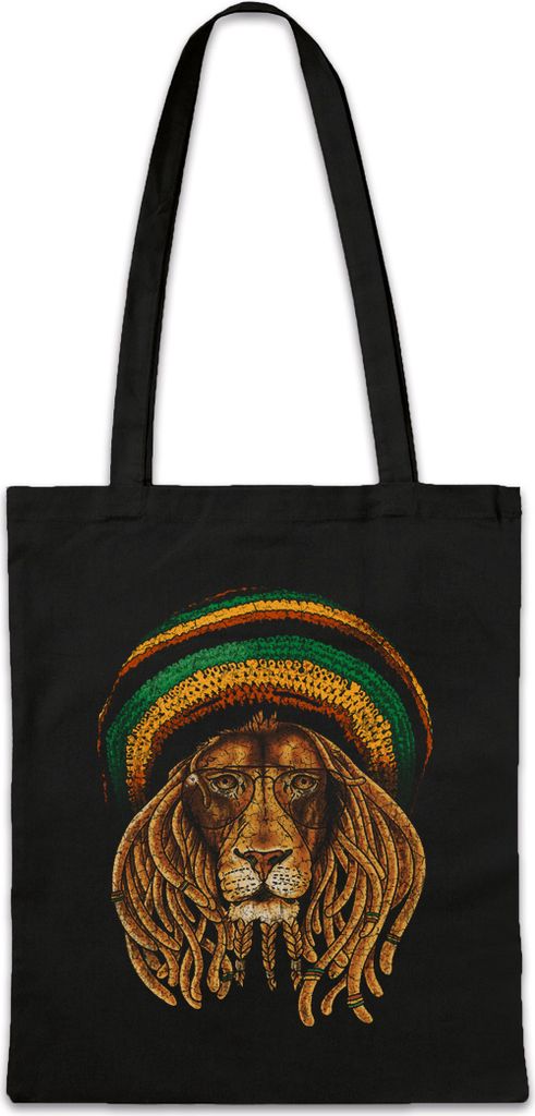 Urban Backwoods Rastafari Lion III, Stofftasche, Farbe: Schwarz