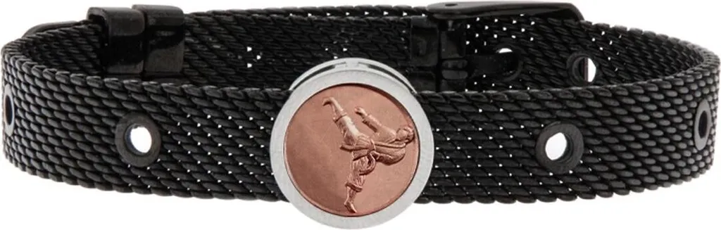 Bracciale Uomo Talent Jewels TJA-1-08-02-2-215 Noir in Acciaio e Pietre