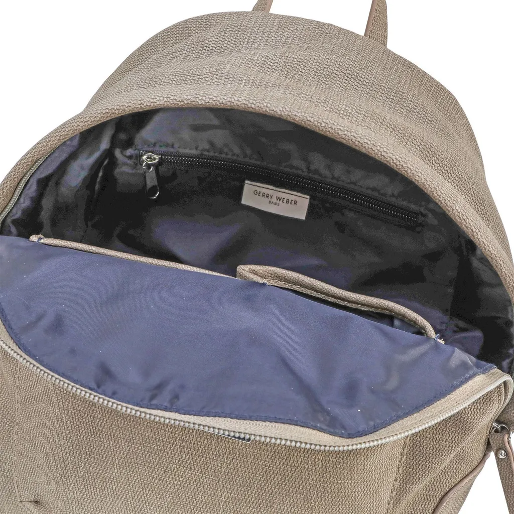 GERRY WEBER Be Different Backpack MVZ Fungi : Sac à dos kaki élégant