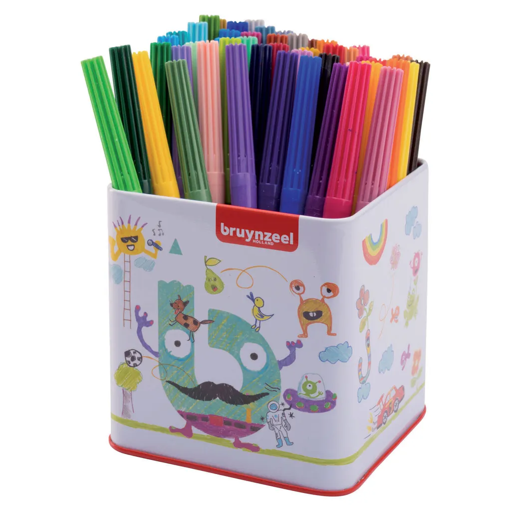 Feutres pointes résistantes Bruynzeel Super Points, tube de 48 couleurs