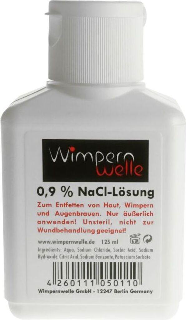 Wimpernwelle - roztwór soli fizjologicznej 0,9% - 125ml Zdjęcie produktu 