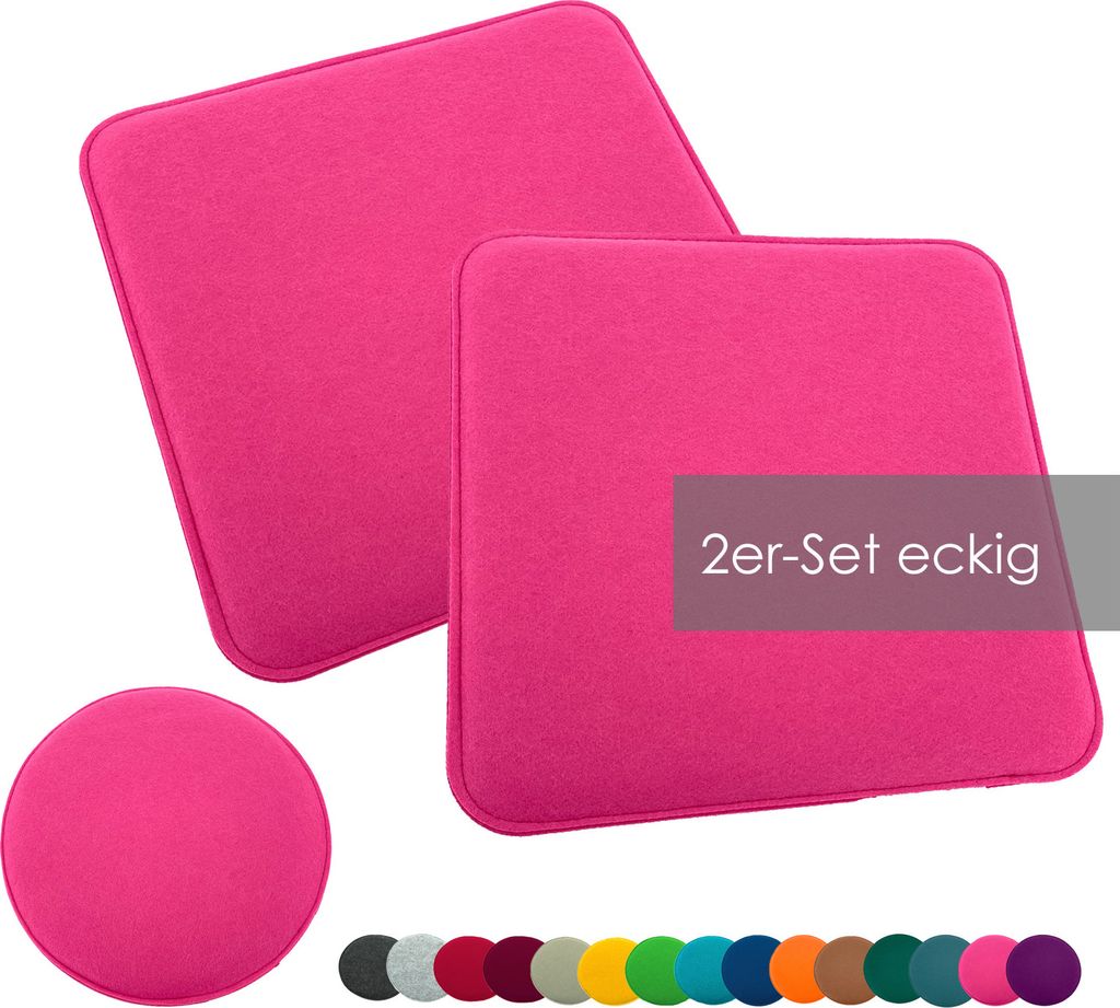 heimtexland ® Sitzkissen Set Filz Stuhlkissen Stuhlauflage Produktbild 