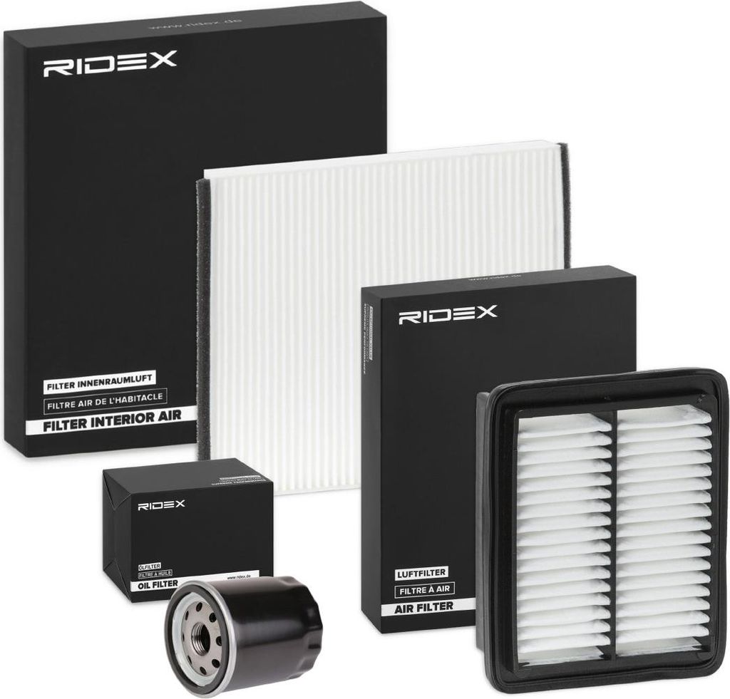 RIDEX Filterset Inspektionspaket Filtersatz für BMW 1 Schrägheck (E87) für SUZUKI JIMNY (FJ)