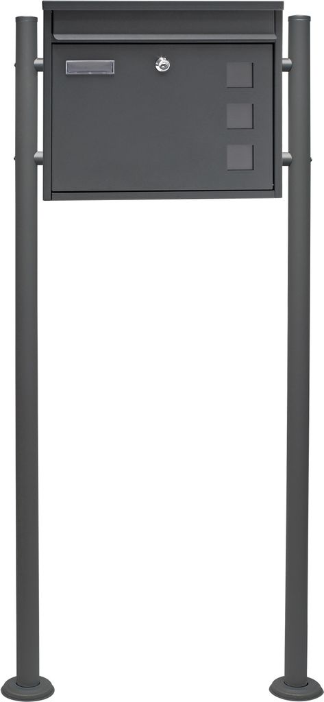 Wiltec Kit Boîte aux lettres V12 avec Pied de support, Image du produit 