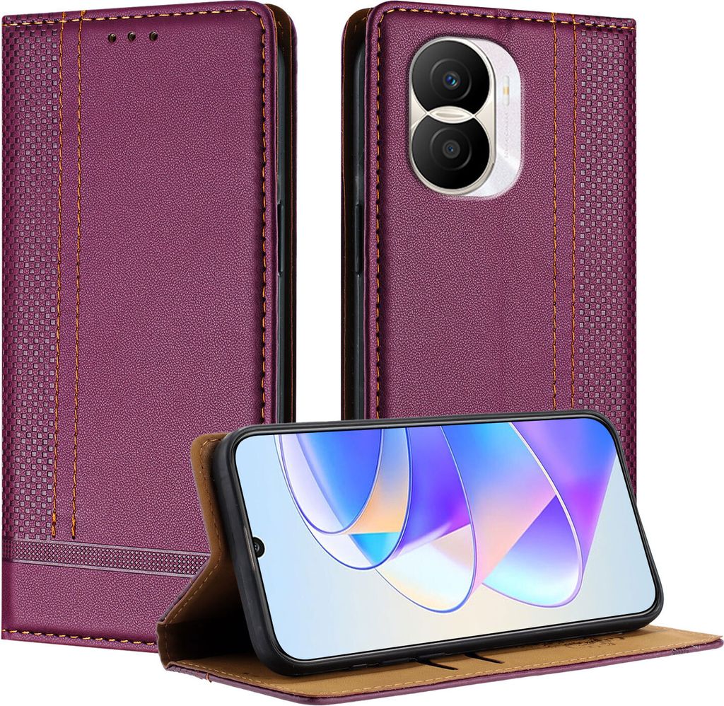 Handyhülle für Honor X40i Leder Flip Klappbare Schutzhülle Produktbild 