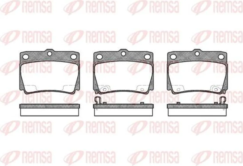 Jeu de plaquettes de frein à disque REMSA 0750.02 compatible Pajero