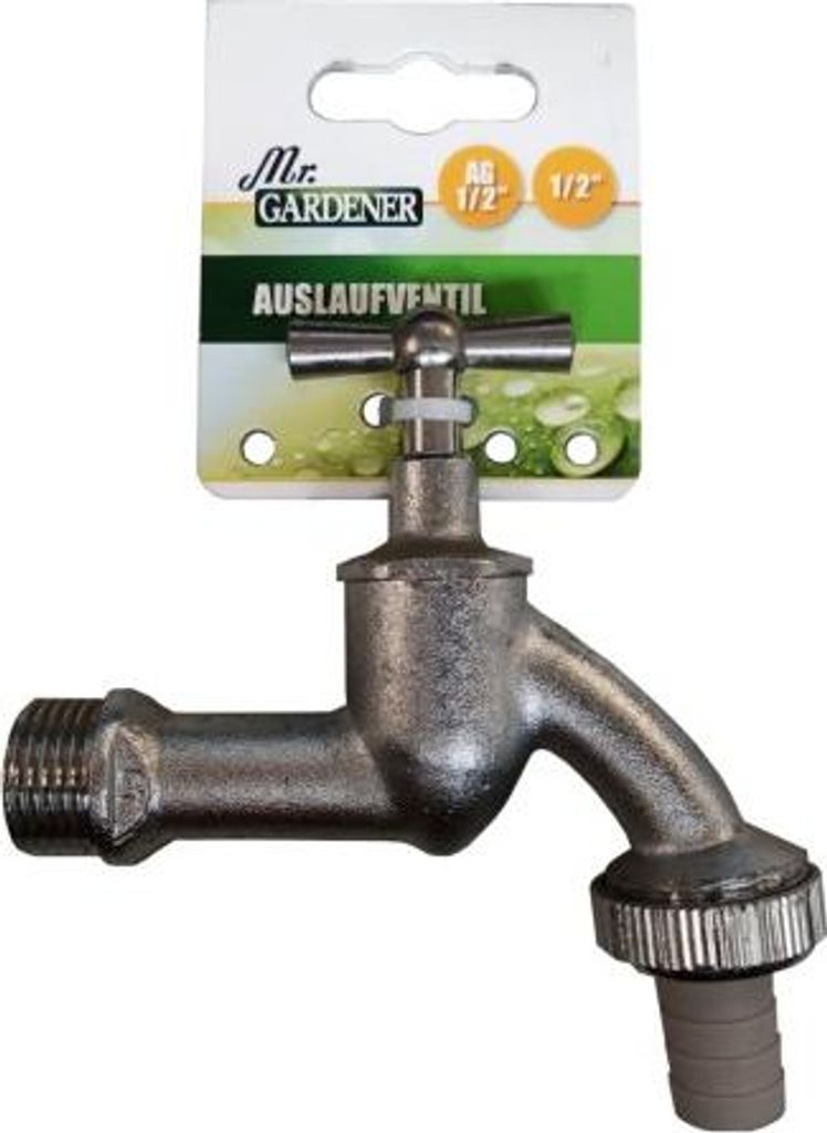 Auslaufventil Mess. matt-chrom 1/2"