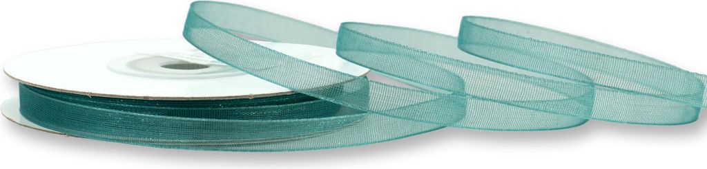 Organzaband 6mm x 25m Rolle Petrol
