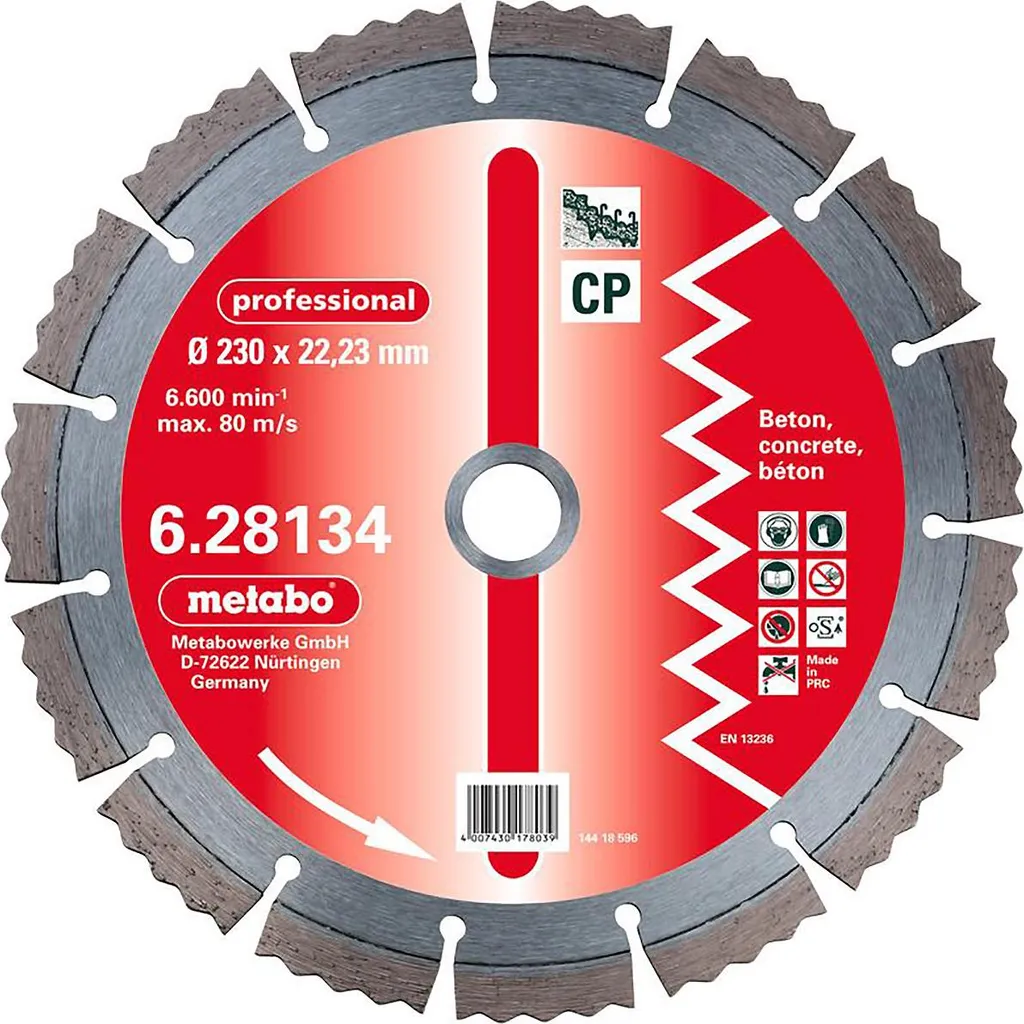 Metabo 628132000 Dia-TS Disque Diamant Professional CP Ultra Résistant