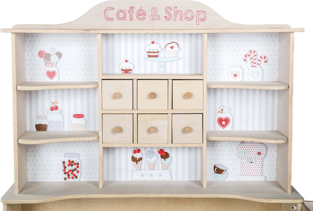 roba shop, "Café & Shop", přírodní dřevo, 6 zásuvek, boční Obrázek produktu 
