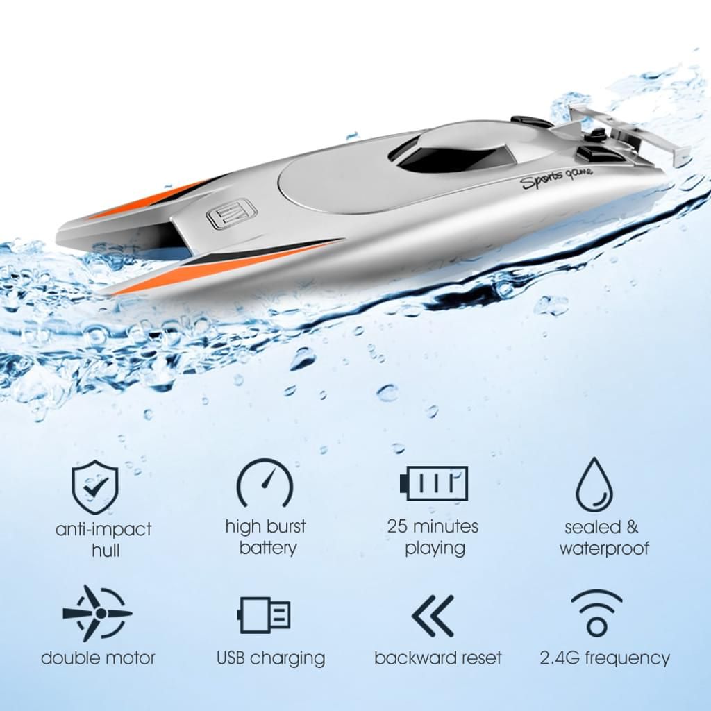 RC Speedboot ferngesteuertes Schiff 4 Channel 25km/h Boot Rennboot Modellbau 