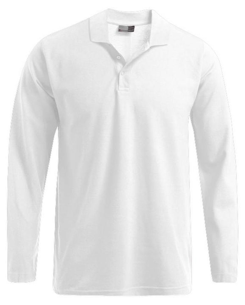 Promodoro - Poloshirt Schwere Qualität für Herren Langärmlig LT3083 (S) (Weiß)