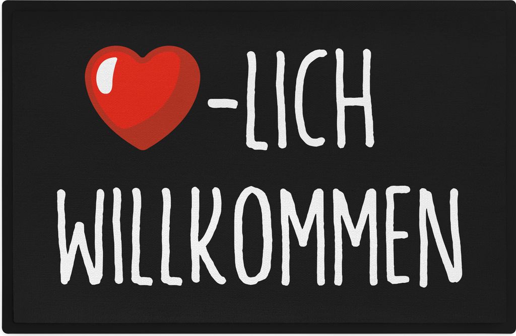 Trendation - Herzlich Willkommen Fußmatte Außenbereich Innenbereich Lustig Fussmatte mit Spruch Geschenk
