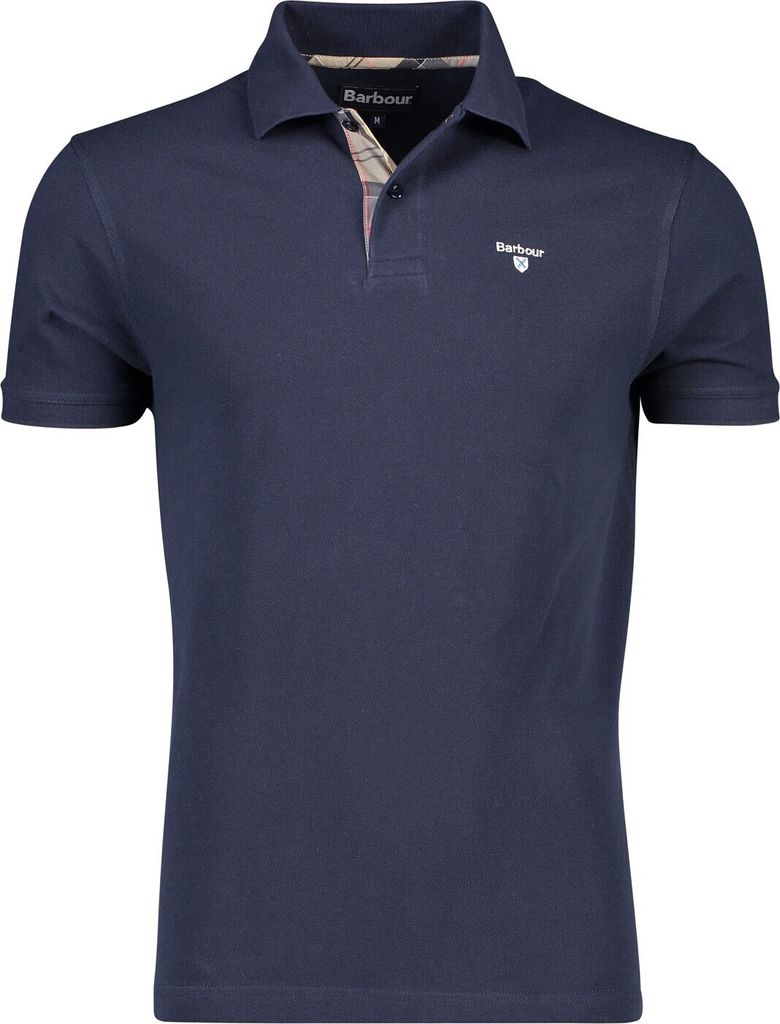 Barbour Tartan Pique Poloshirt, Blau M Image du produit 