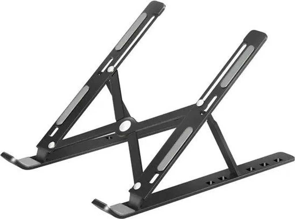 Support Ordinateur Portable Réglable en Hauteur Design Ergonomique Noir