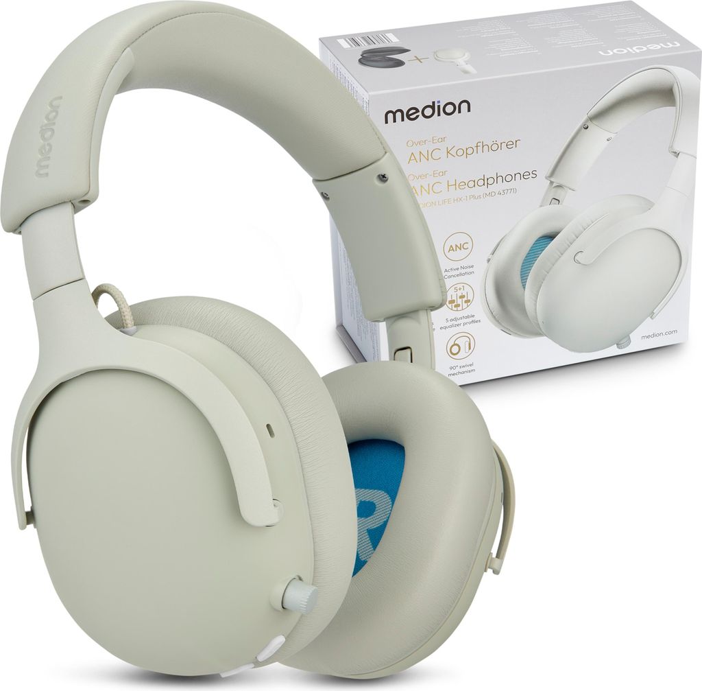 MEDION Over Ear Kopfhörer HX-1 Plus (kabellos, Feed Forward Produktbild 