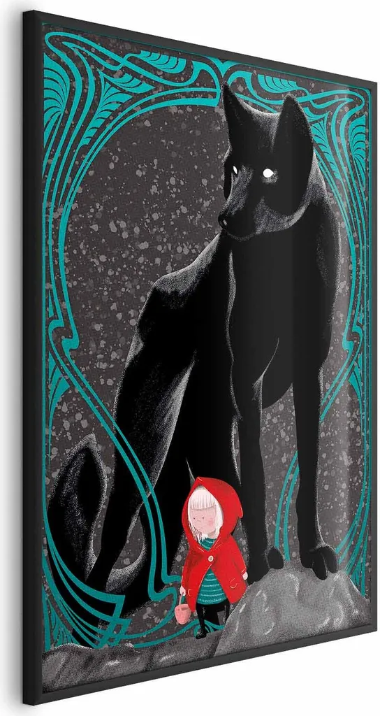 Offerta Poster Cappuccetto Rosso Incorniciato 40x60 - Cornice Nera