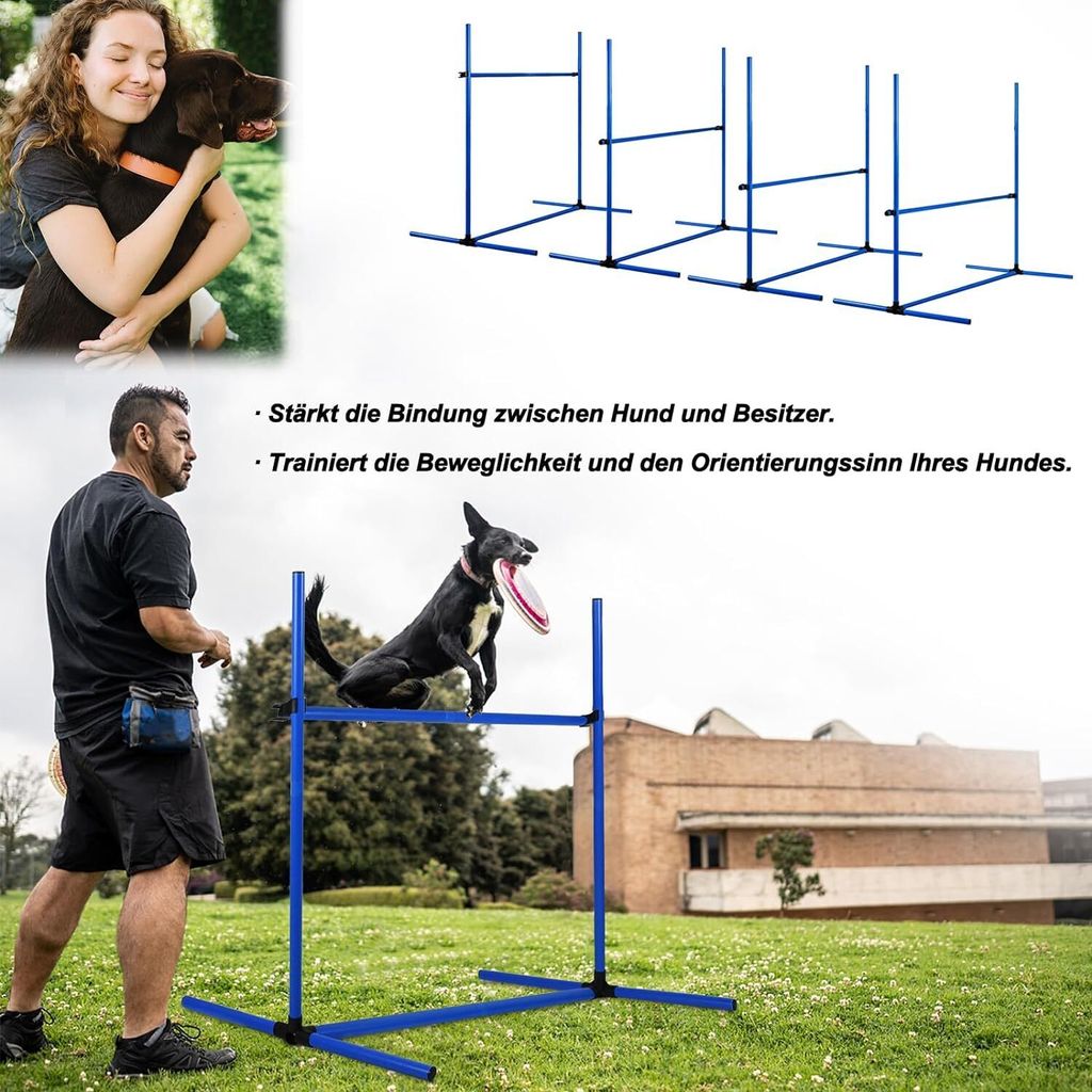 Sessamen-LP Agility Hürdenset Slalom Stangen Sprungstangen Produktbild 5