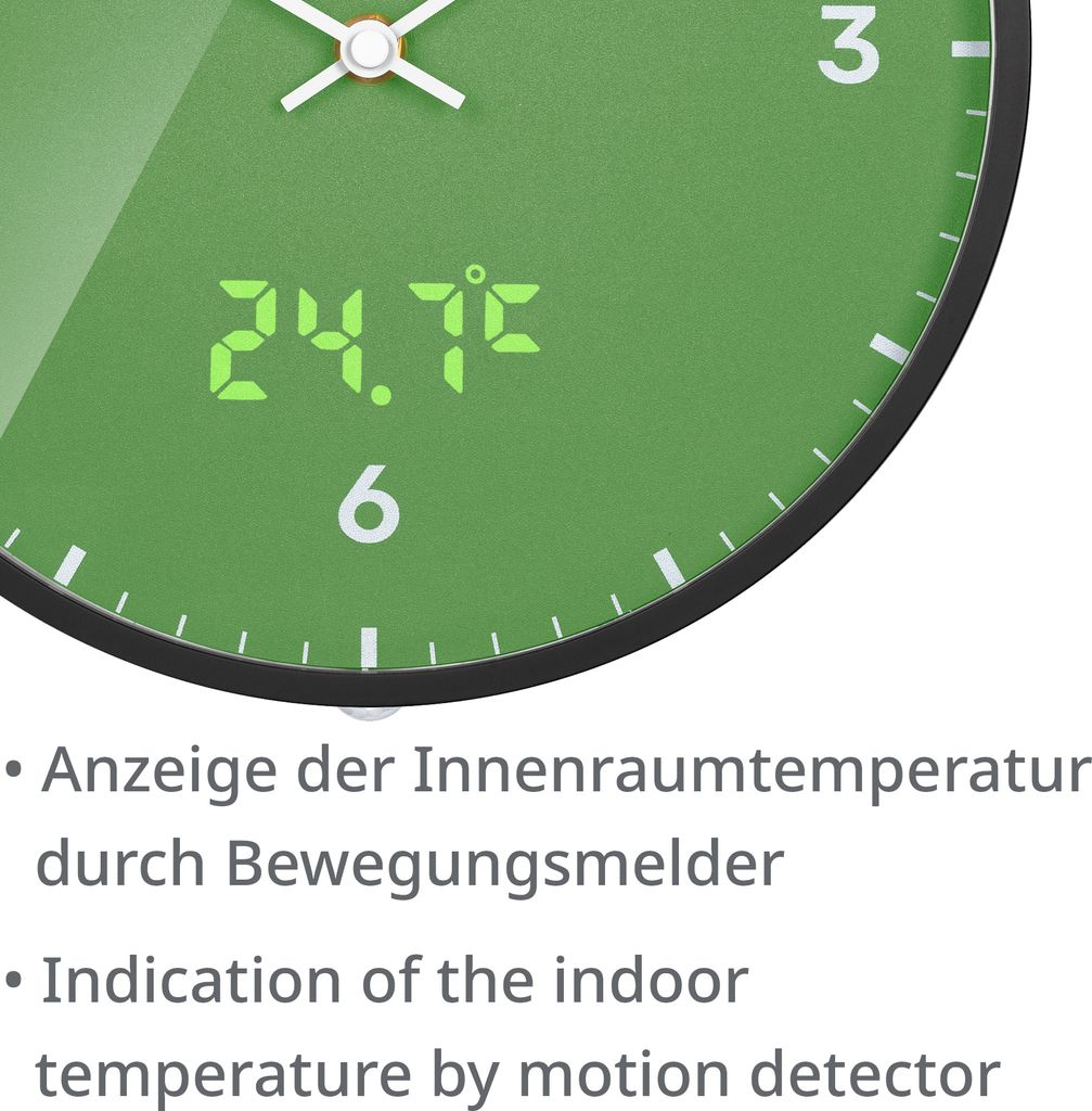 Bresser My Time Led Wanduhr Grün  Grün One Size Produktbild 4