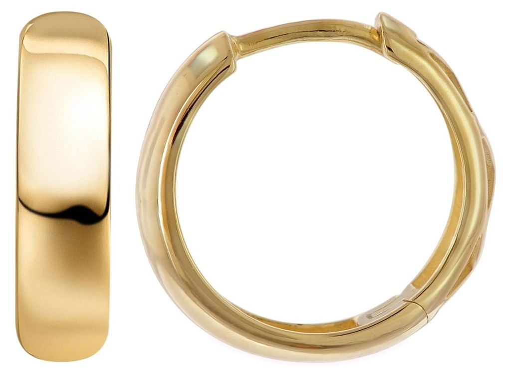 trendor 21698 Damen-Ohrringe Gold 333/8K Klapp-Creolen 15x4 mm