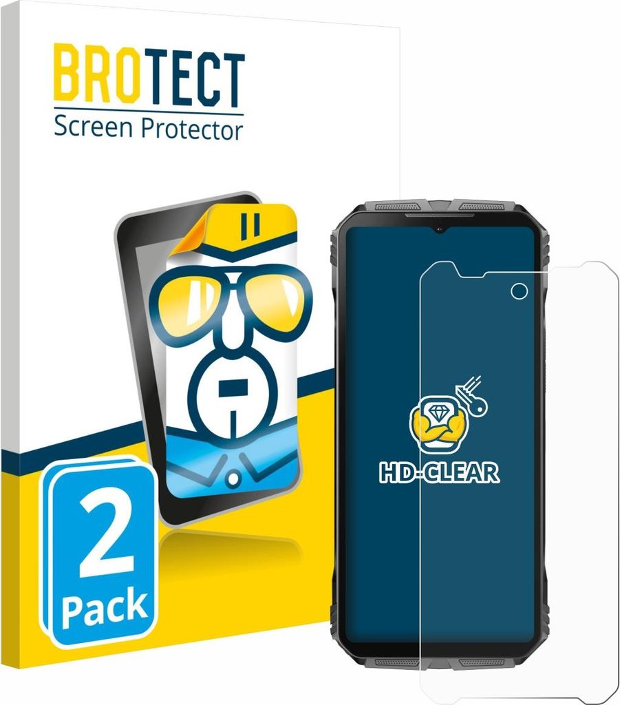 2x Für Doogee V40 Pro Schutzfolie BROTECT Displayschutz Display Schutz Folie Klar Transparent