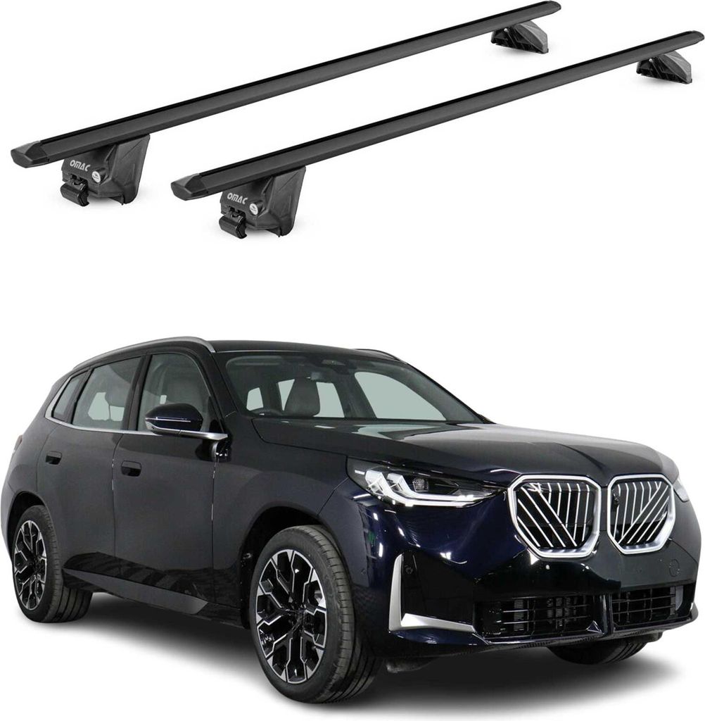 Dachträger Grundtäger für BMW X3 G45 2024-2025 100kg Aluminium Schwarz 2 tlg ABE