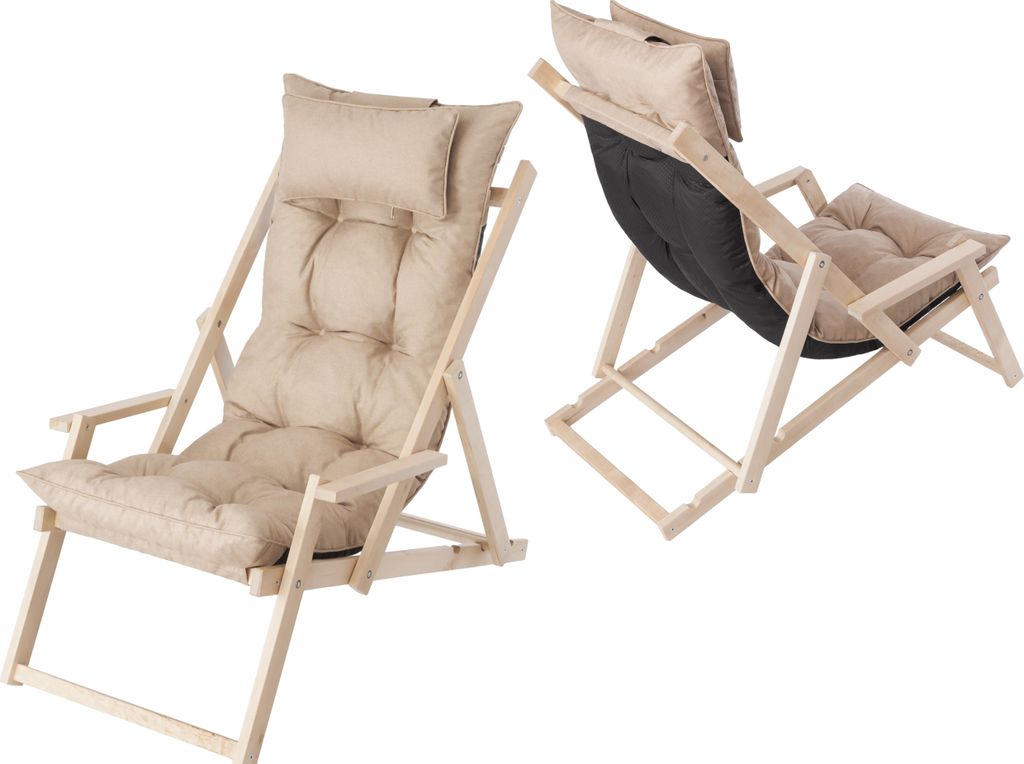 Gartenliege "MARLENA" (53x101x94 cm) aus Kiefernholz mit Produktbild 