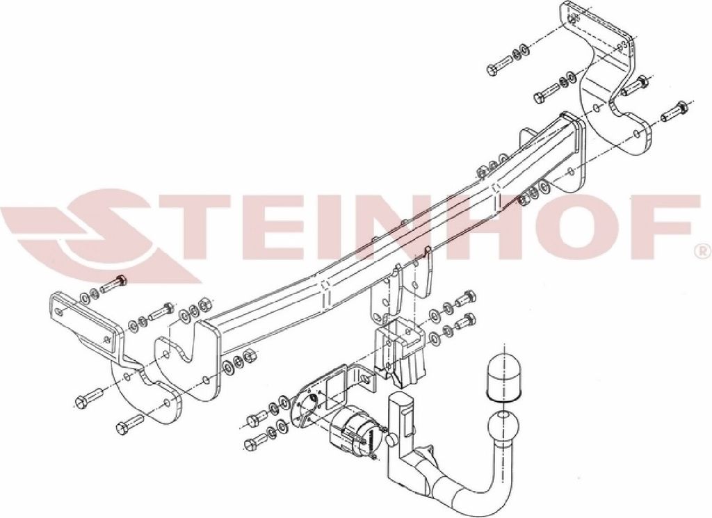 Z546850 Anhängerkupplung passend für KIA Optima 2012-2015 abnehmbar