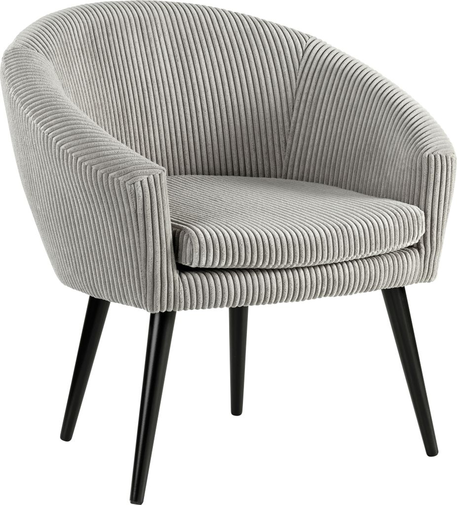 Stylischer Loungesessel Lutz | Kord Steingrau | XDREAM Relaxsessel |Clubsessel | Cocktailsessel