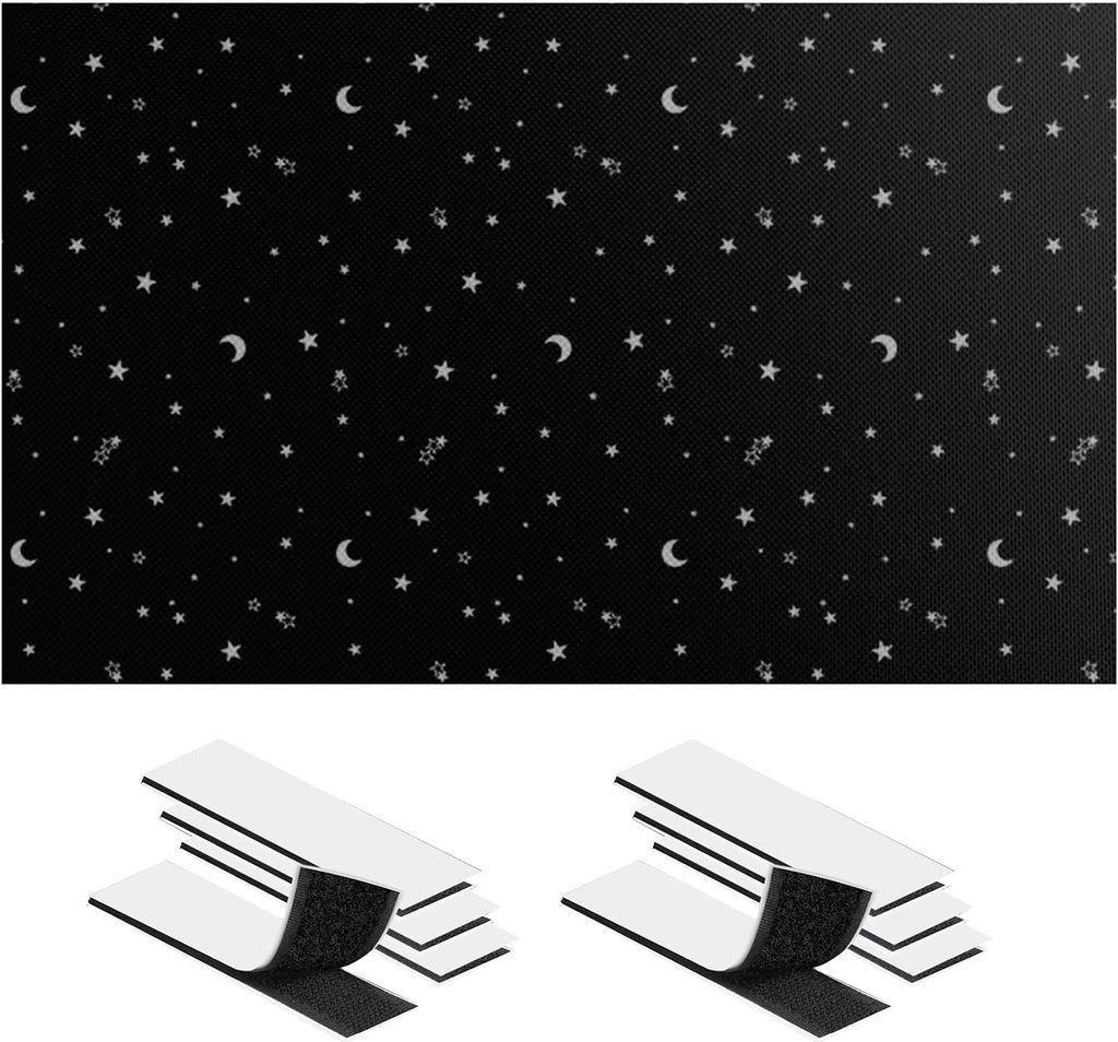 Tragbarer Verdunkelungsvorhang, kein Bohren erforderlich, Verdunkelungsrollo mit Klettbändern, zuschneidbare Fensterabdeckung, wärmeisolierte Jal...