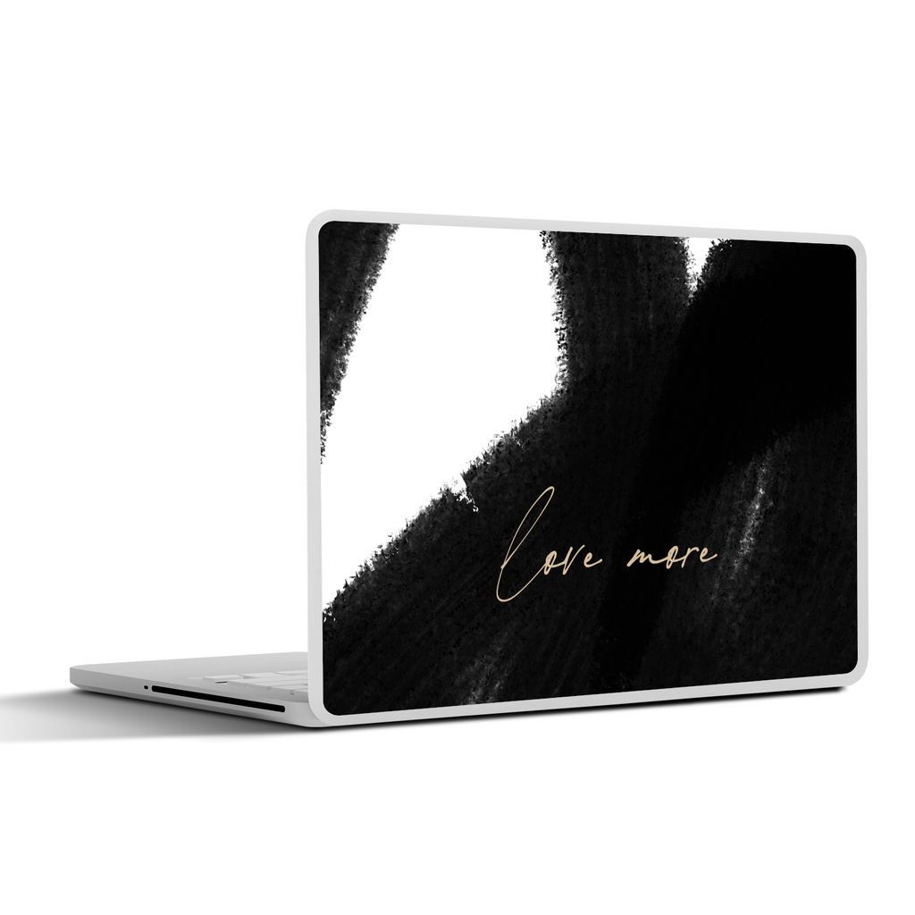 MuchoWow Laptop Aufkleber Sticker Cover Text - Abstrakt - Liebe mehr - Zitate 30x22 cm - Laptop-Sticker
