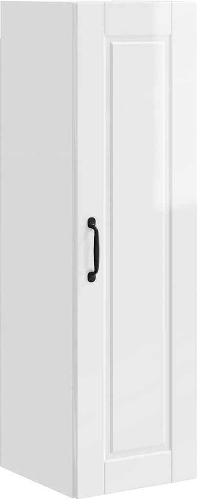 vidaXL Wandschrank PORTO Hochglanz Weiß 30 x 31 x 100 cm Holzwerkstoff
