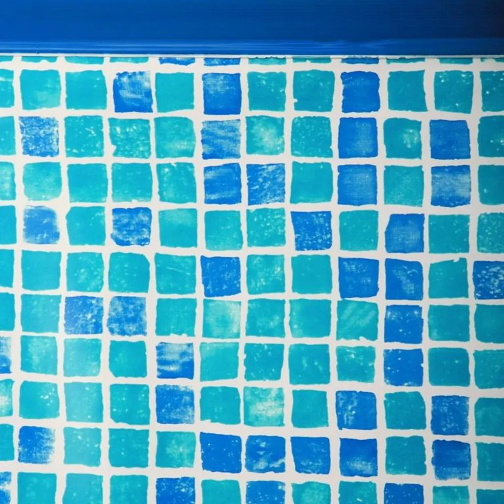Liner bleu grésite 0,50mm pour piscine ovale 5,00m x 3,00m hauteur 1,32m