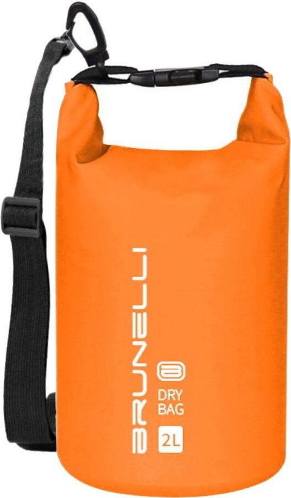 BRUNELLI 2L Dry Bag Wasserdichter Seesack Rucksack Packsack Trockensack mit Schultergurt - Farbe: Orange