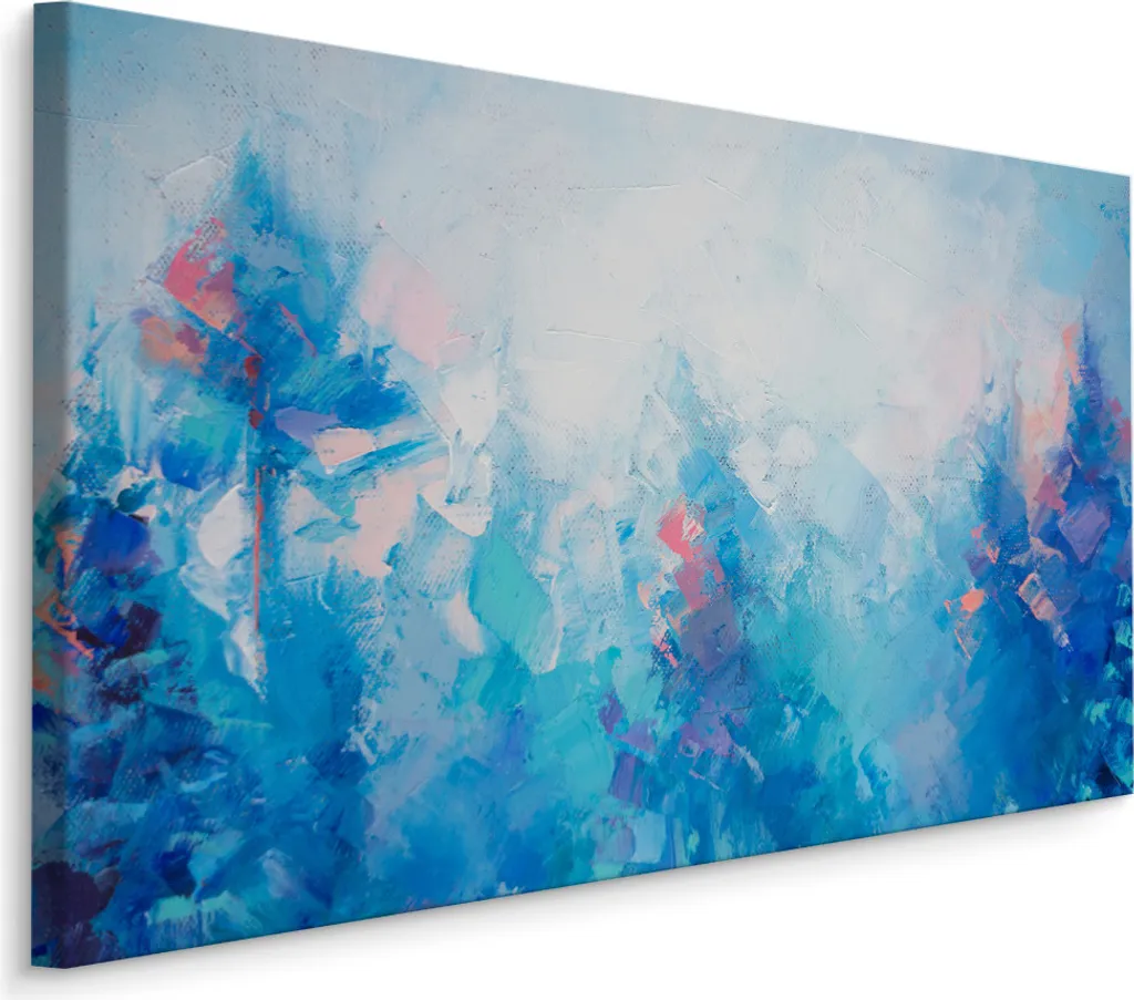 Favoloso Quadro Tela 70x50 - Arte Astratta Inverno per Soggiorno