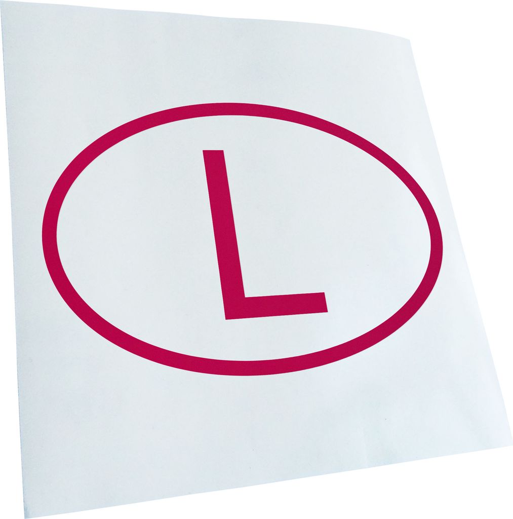 Kiwistar - Autoaufkleber - Luxemburg L Heckscheibe - Aufkleber für Auto Kfz Fahrrad, LKW, Truck Mofa