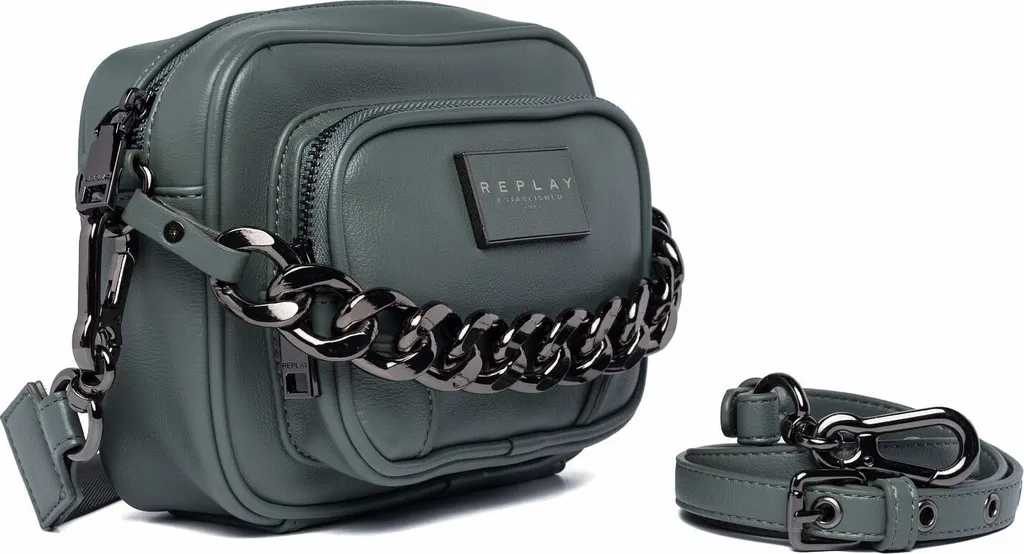 Sac Crossbody REPLAY Vert Sage - Idéal pour le Quotidien et les Sorties