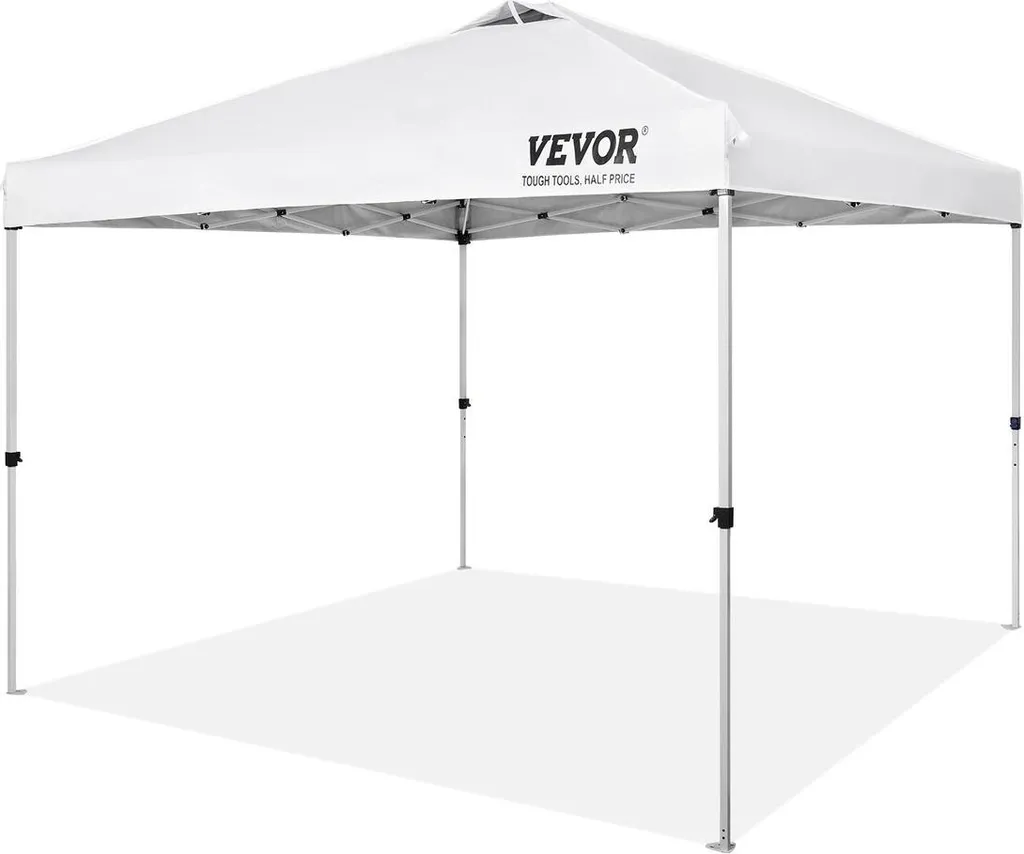 Barnum pliant 3x3m blanc de qualité supérieure pour jardin et camping