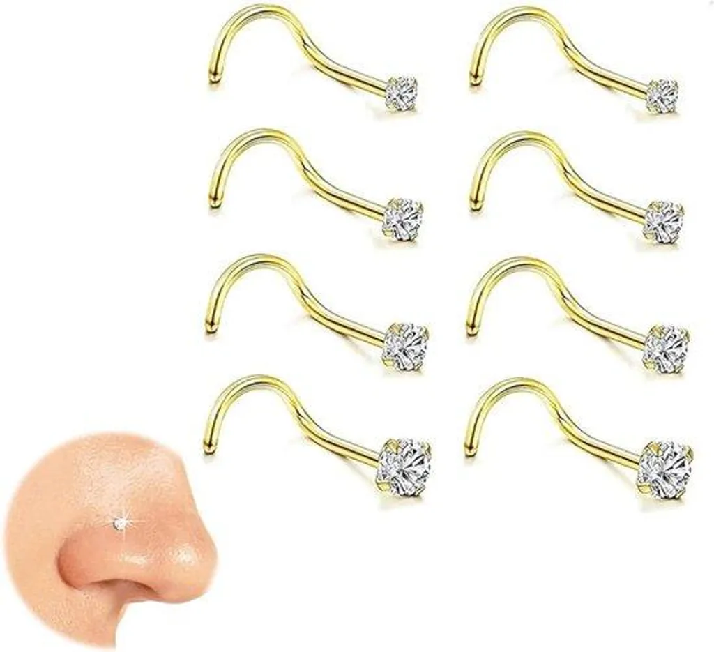 Kit bijoux de piercing visage et corps acier chirurgical 8 modèles