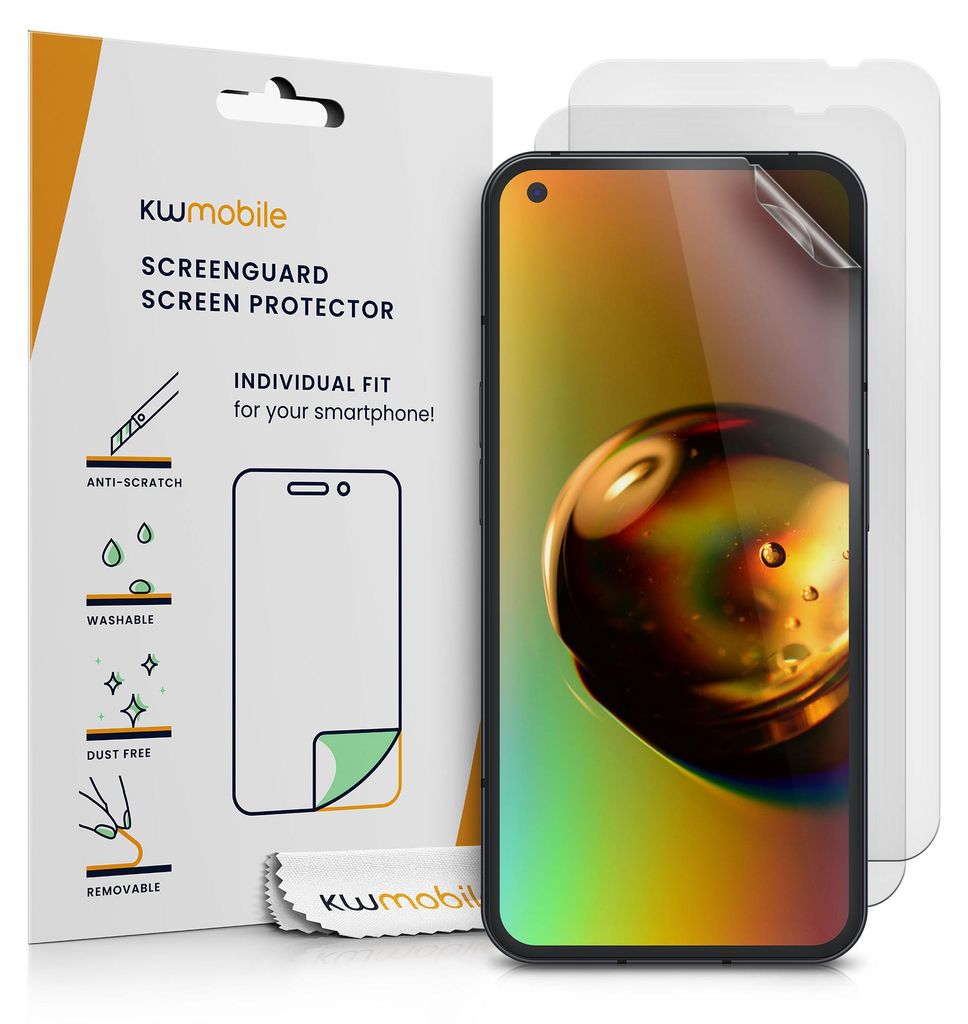kwmobile 3x Folie matt kompatibel mit Nothing Phone (1) - Displayschutzfolie Schutzfolie - Displayschutz Displayfolie entspiegelt
