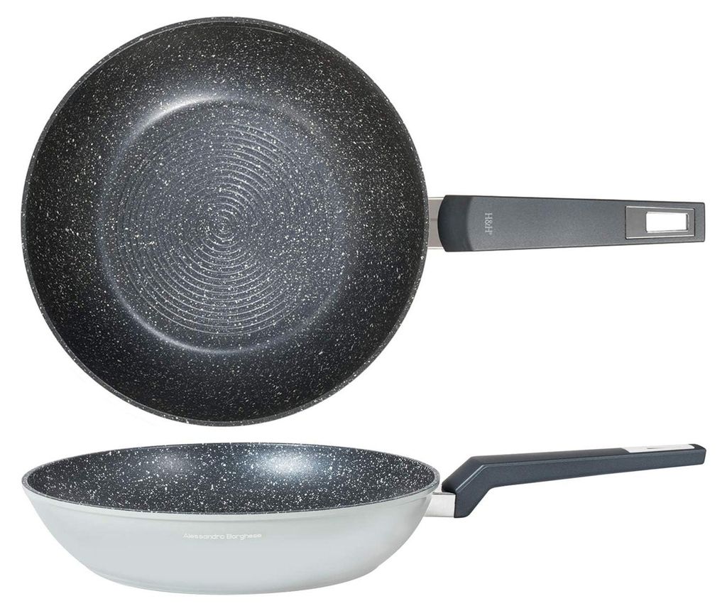H&H Alessandro Borghese Gourmet-Wok, antihaftbeschichtet, 28 cm