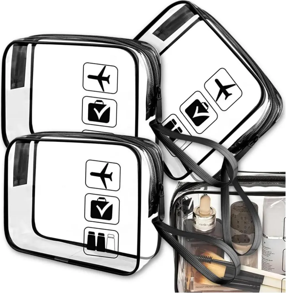 EDIBAZZAR Set Organizer Valigia 3 Pezzi | Borse Trasparenti Salvaspazio