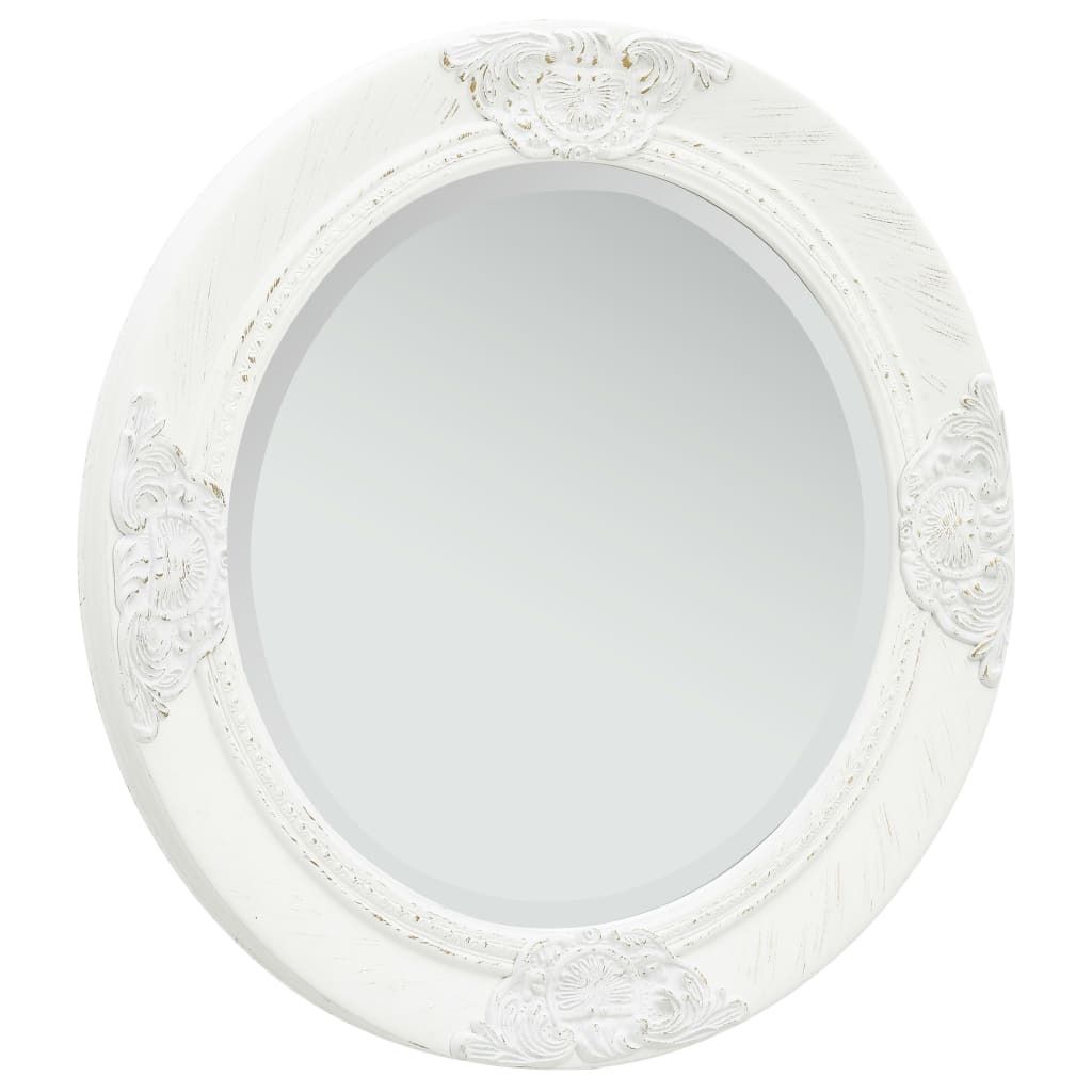 The Living Store Wandspiegel im Barock-Stil 50 cm Weiß Produktbild 1