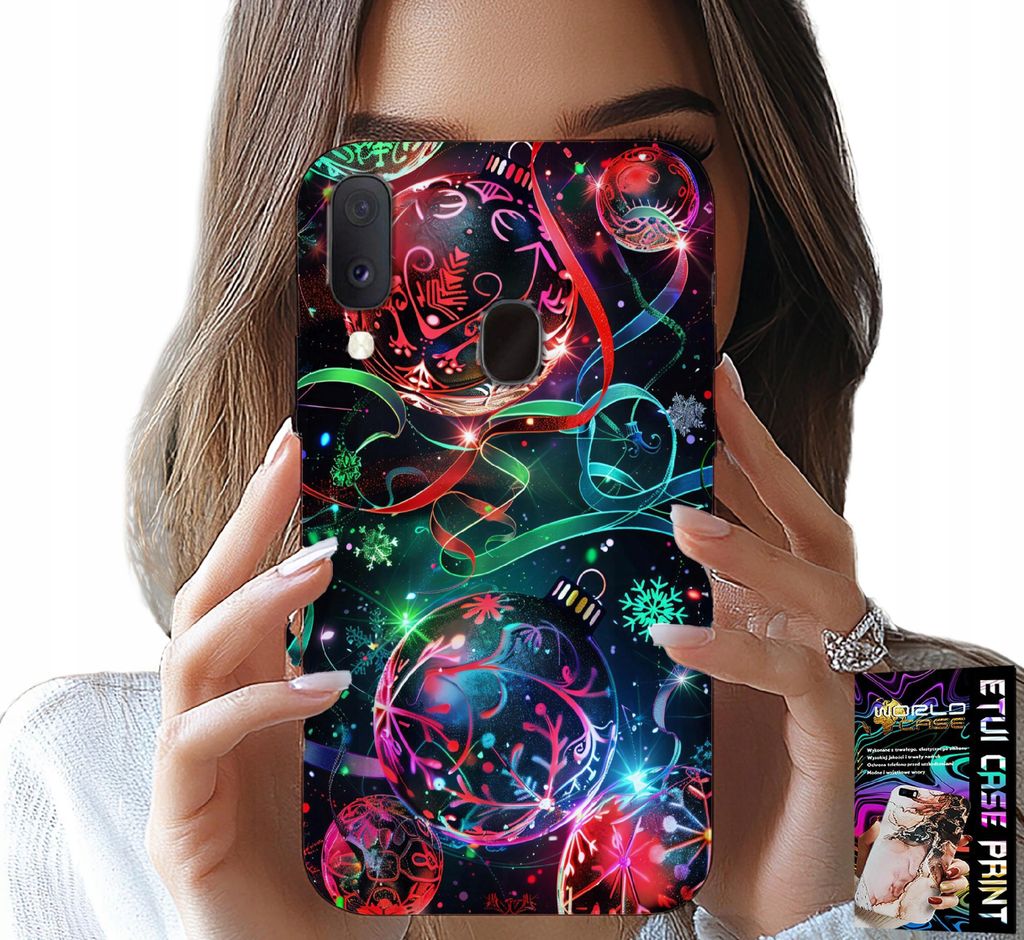 Gehäuse Für Samsung Galaxy A20E - Weihnachtskugeln, Weihnachtsbaum, Gehäuse + Folie