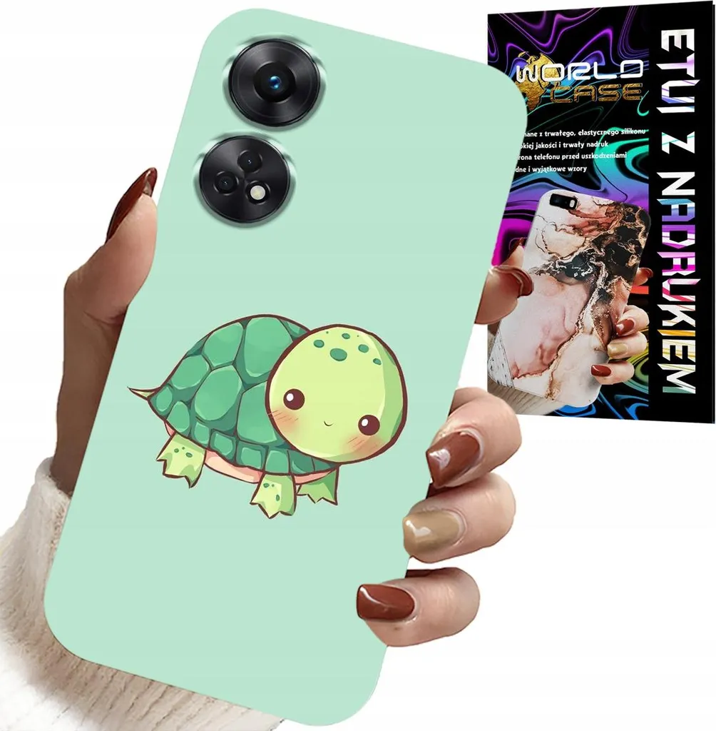 Custodia Oppo Reno8 T 4G Tartaruga per Bambini + Vetro | Protezione Totale