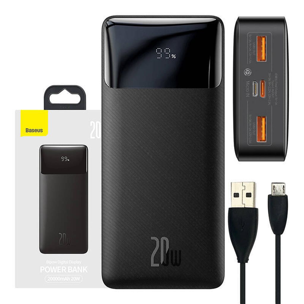 Baseus Bipow Schnelllade-Powerbank 20000mAh 20W schwarz Produktbild 11