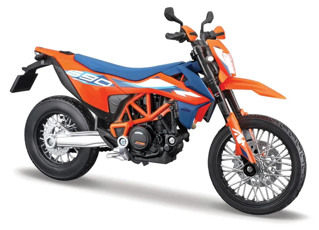 Miniature Moto KTM 690 SMC R 2023 Maisto - Modèle Réduit 1/12 Bleue