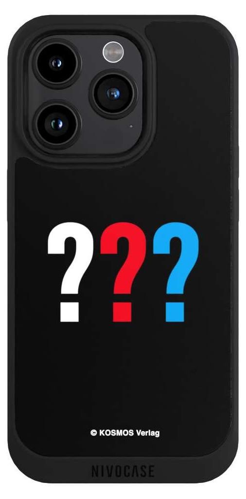 NIVOCASE Handyhülle für Apple iPhone 15 Pro Hülle NIVOpure Case Schwarz Logo Offizielles Lizenzprodukt Die drei ???